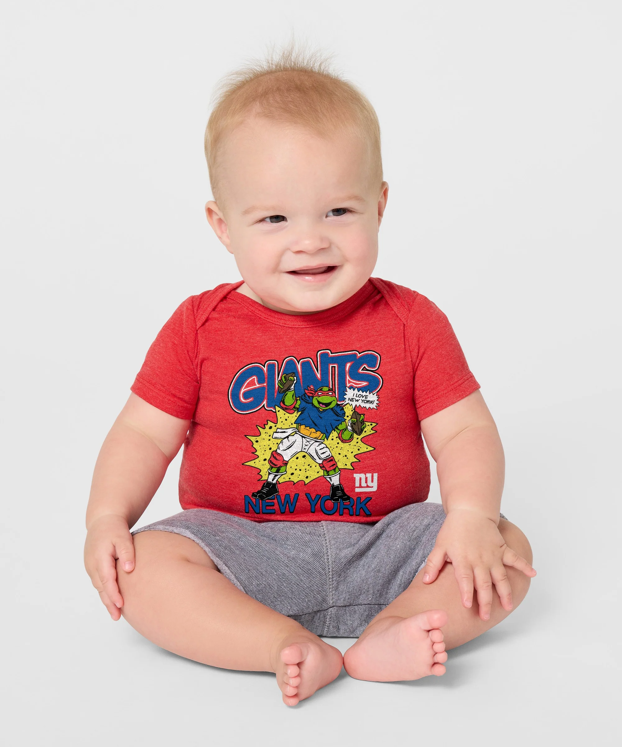 TMNT Raphael x New York Giants Baby One Piece - Image 3