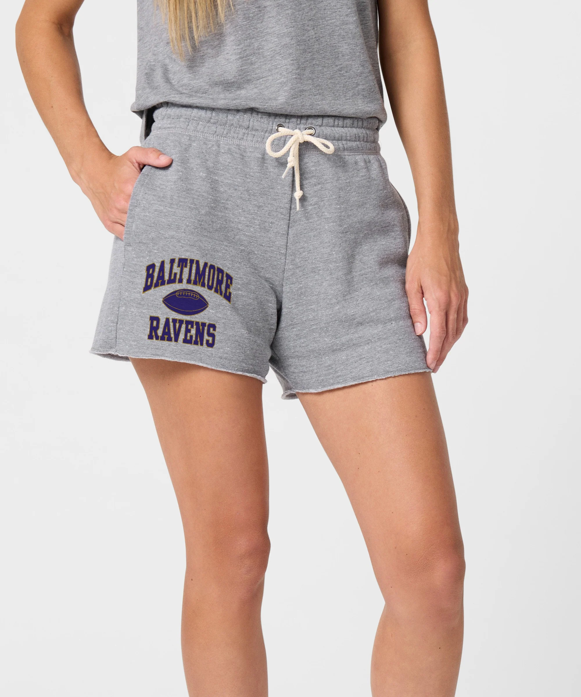 Women's Baltimore Ravens Gridiron Sweat Shorts - Image 3