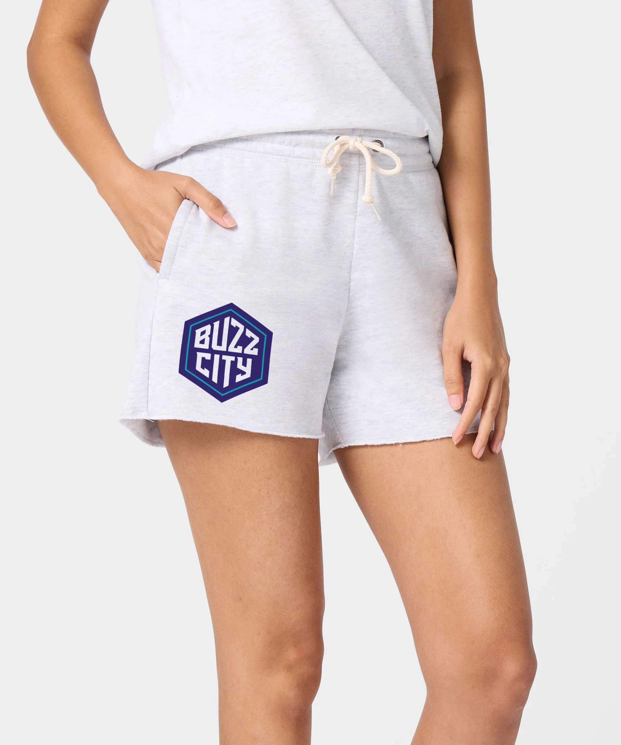Women's Charlotte Hornets Buzz City Sweat Shorts - Image 3