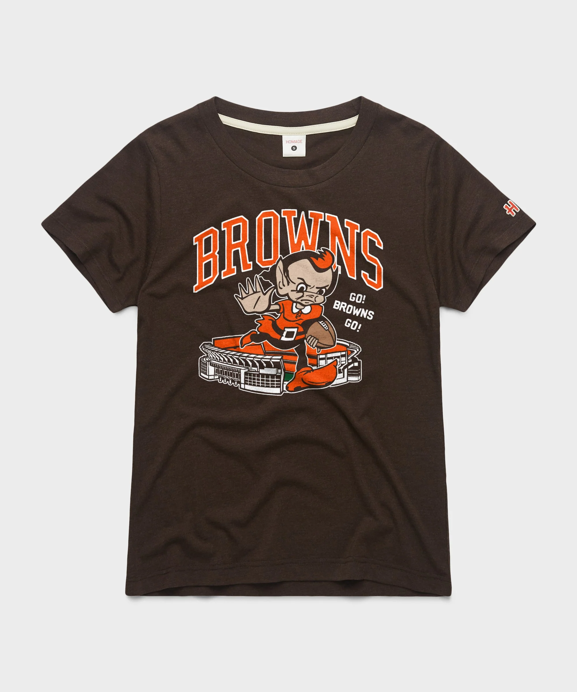 Women's Cleveland Browns Brownie Stiff Arm Stadium