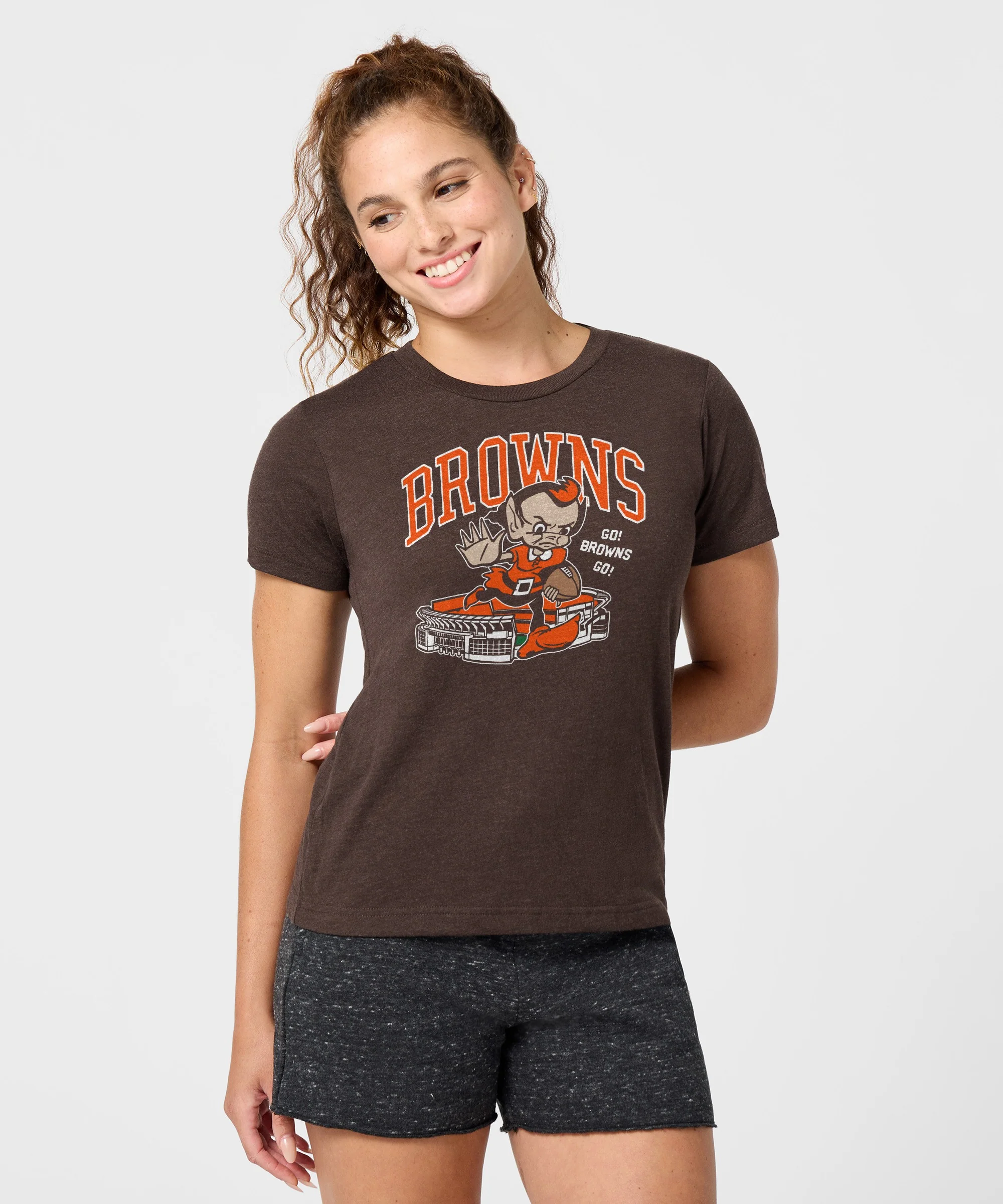 Women's Cleveland Browns Brownie Stiff Arm Stadium - Image 3