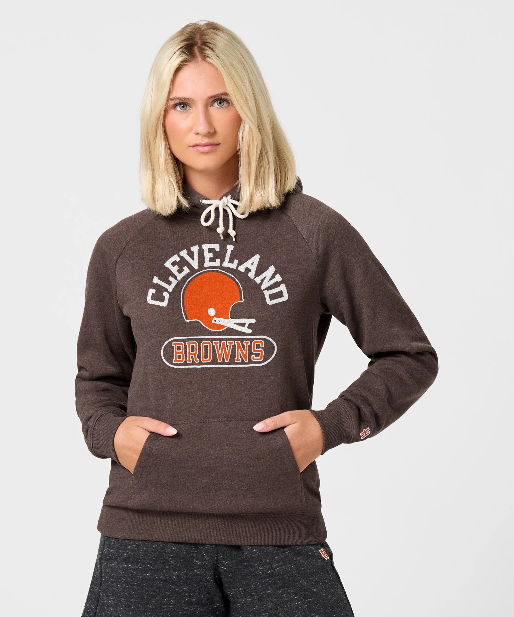Women's Cleveland Browns Throwback Helmet Hoodie - Image 3