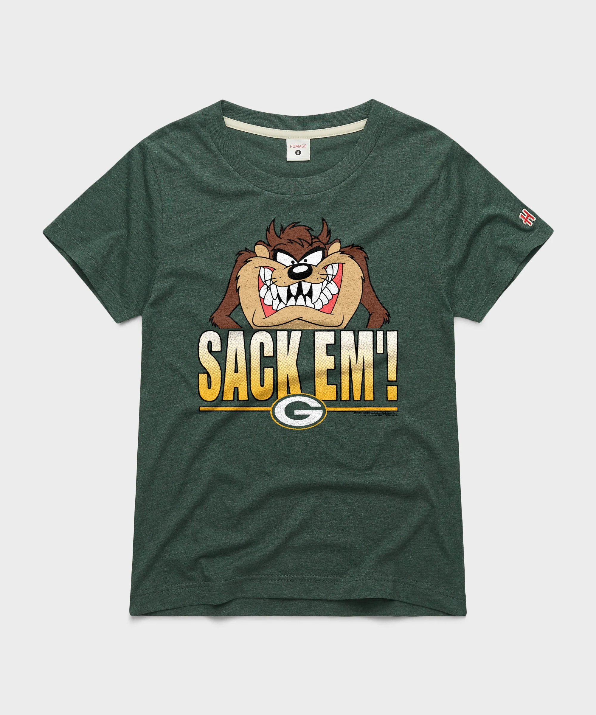 Women's Looney Tunes Taz Sack Em' x Green Bay Packers