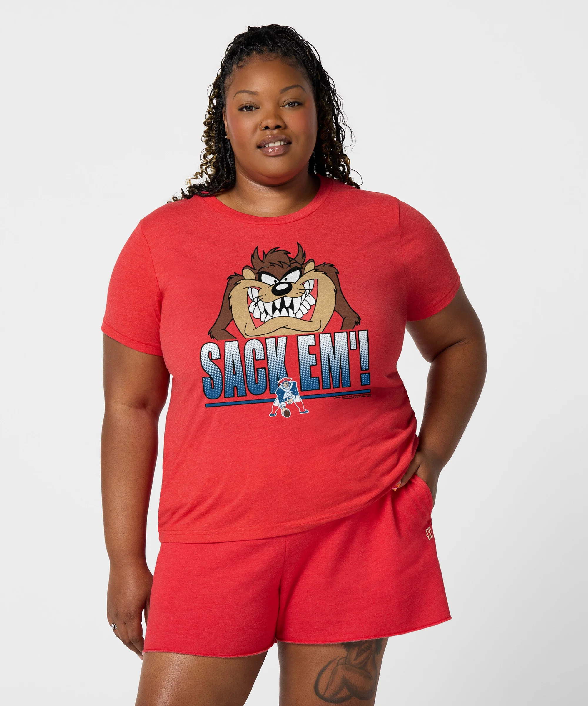 Women's Looney Tunes Taz Sack Em' x New England Patriots - Image 3