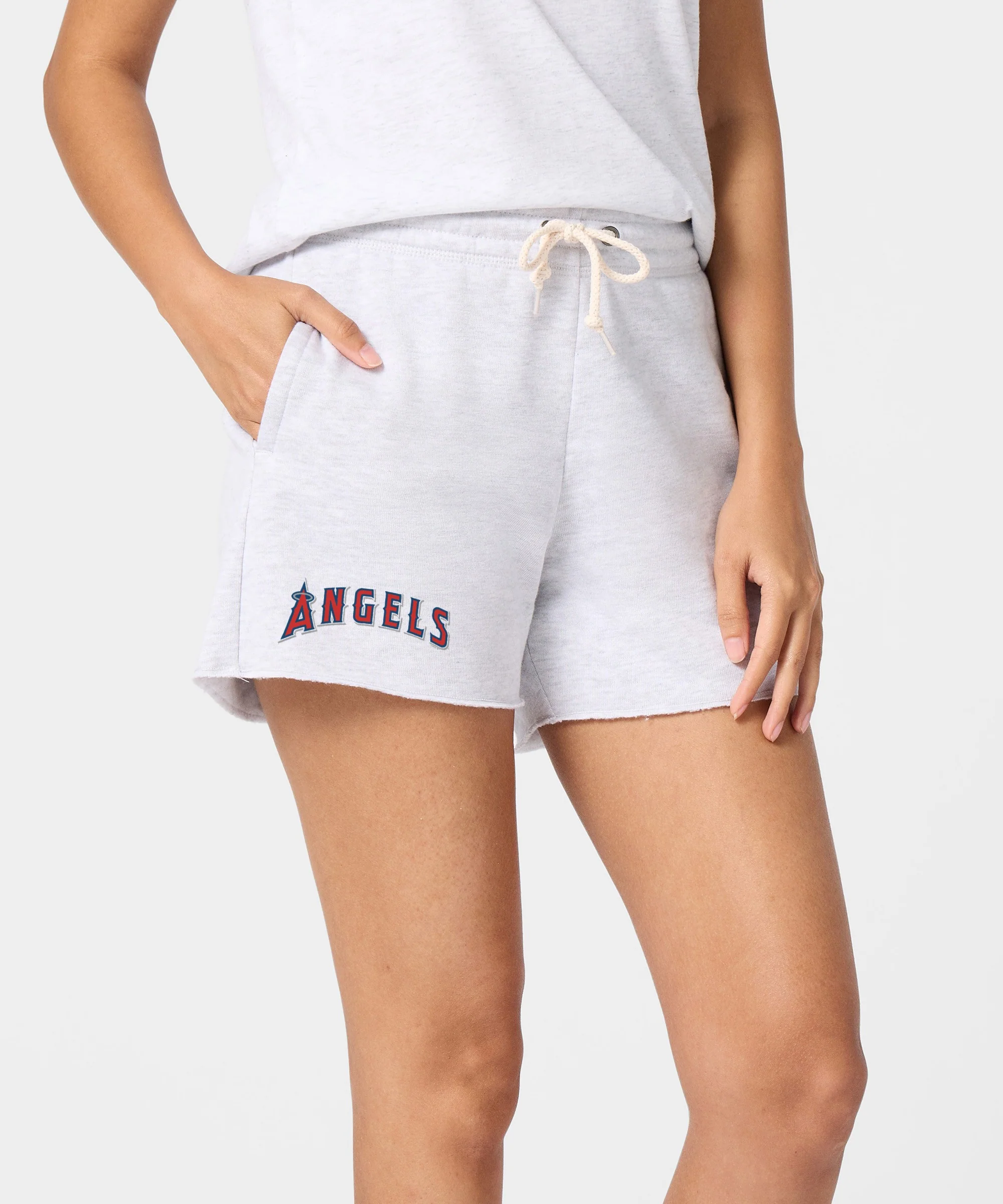 Women's Los Angeles Angels Jersey Logo '12 Sweat Shorts - Image 3