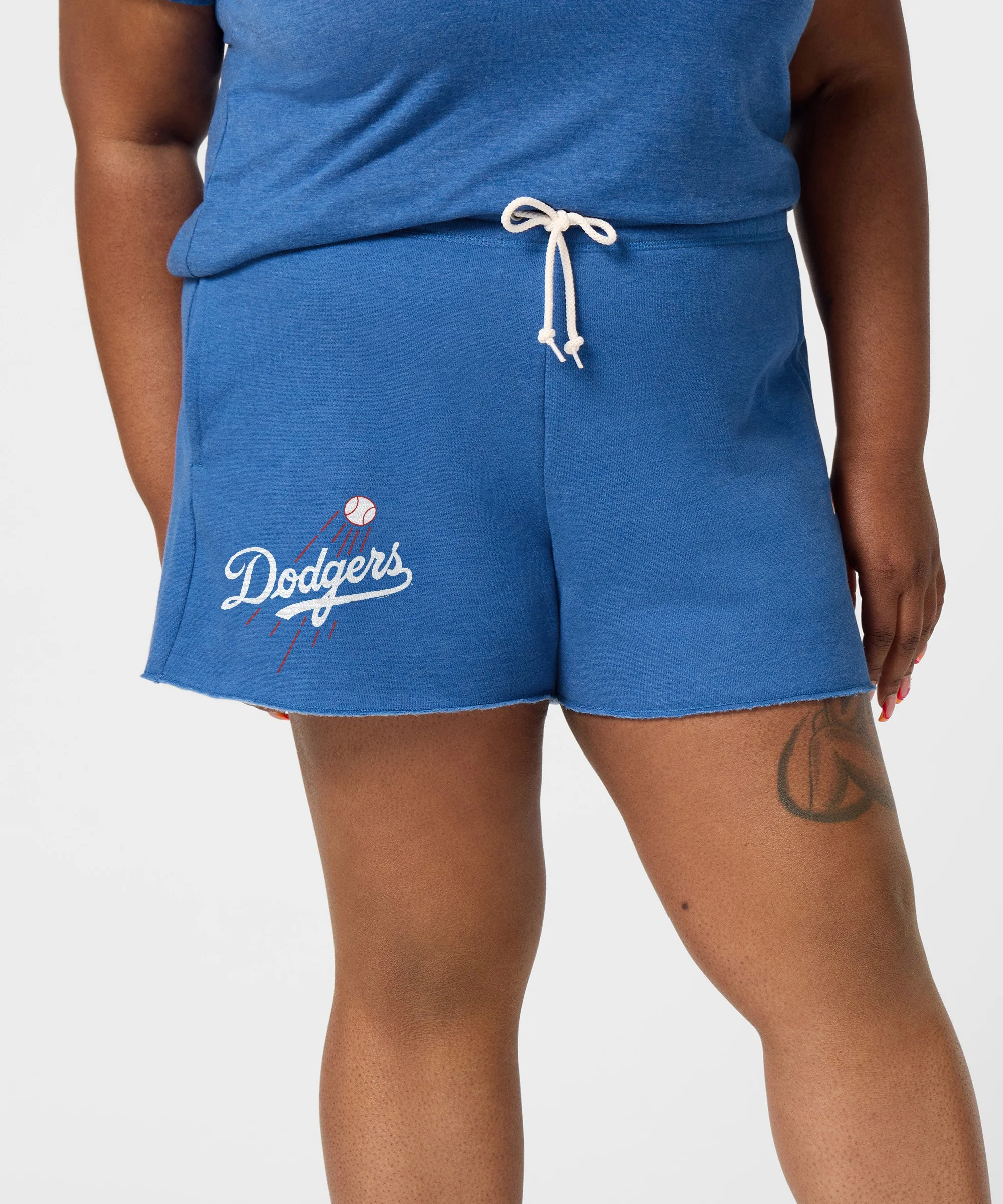 Women's Los Angeles Dodgers '12 Sweat Shorts - Image 3