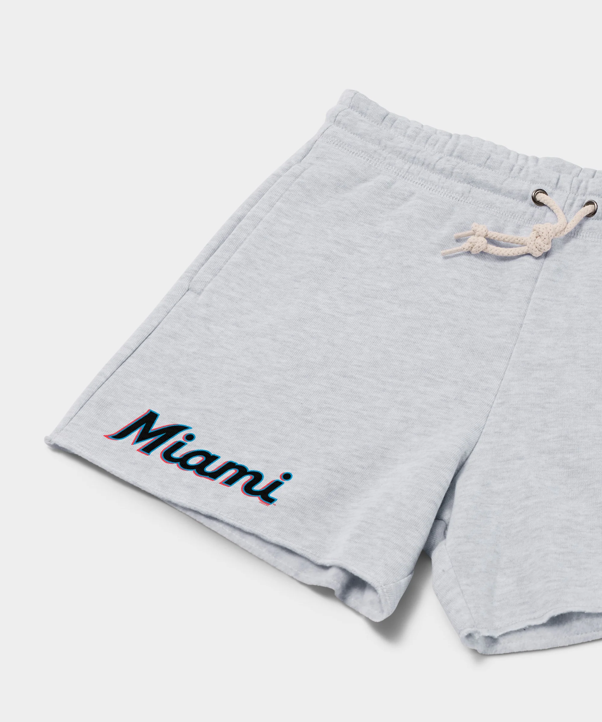 Women's Miami Marlins Jersey Logo '19 Sweat Shorts - Image 2