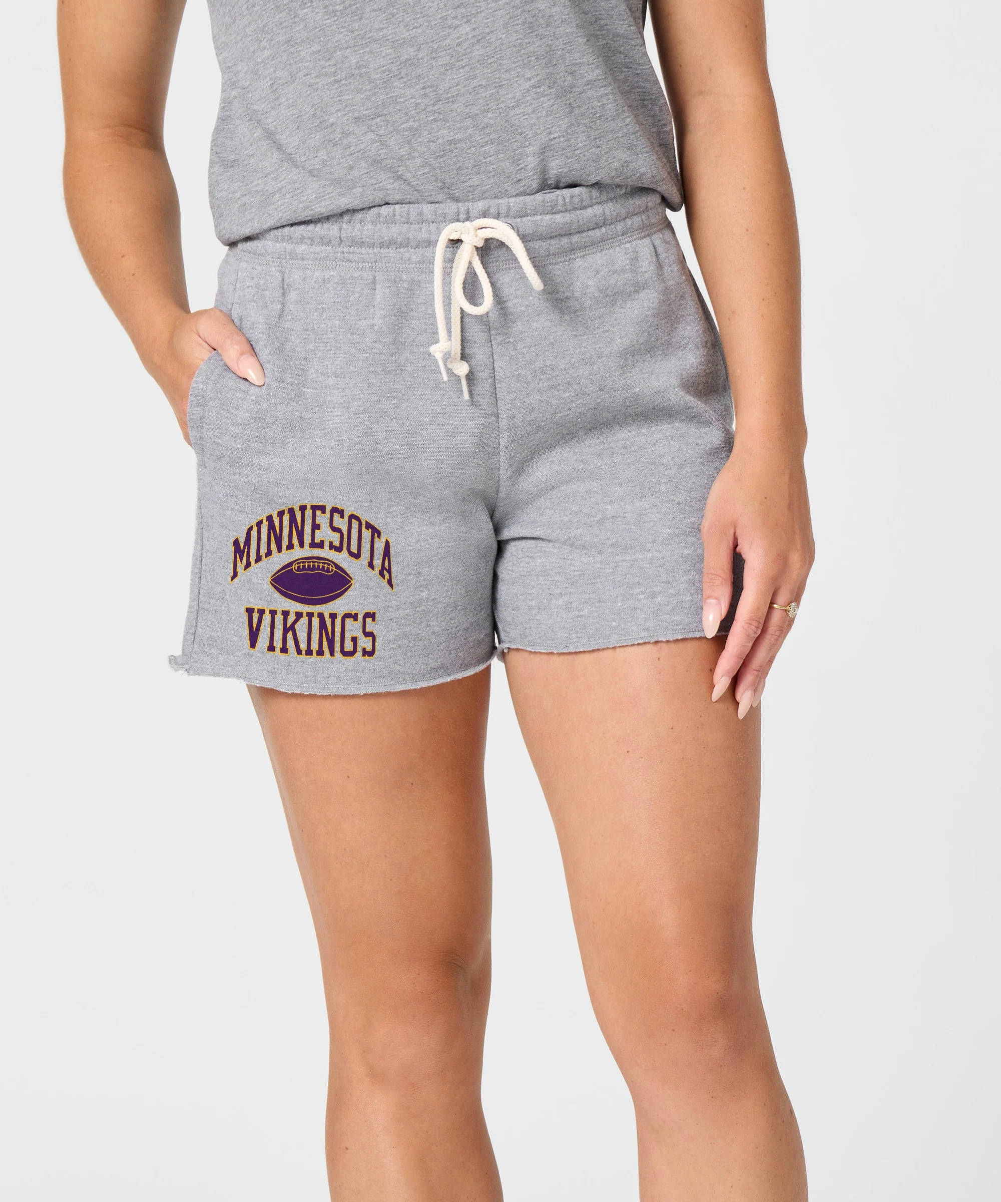 Women's Minnesota Vikings Gridiron Sweat Shorts - Image 3
