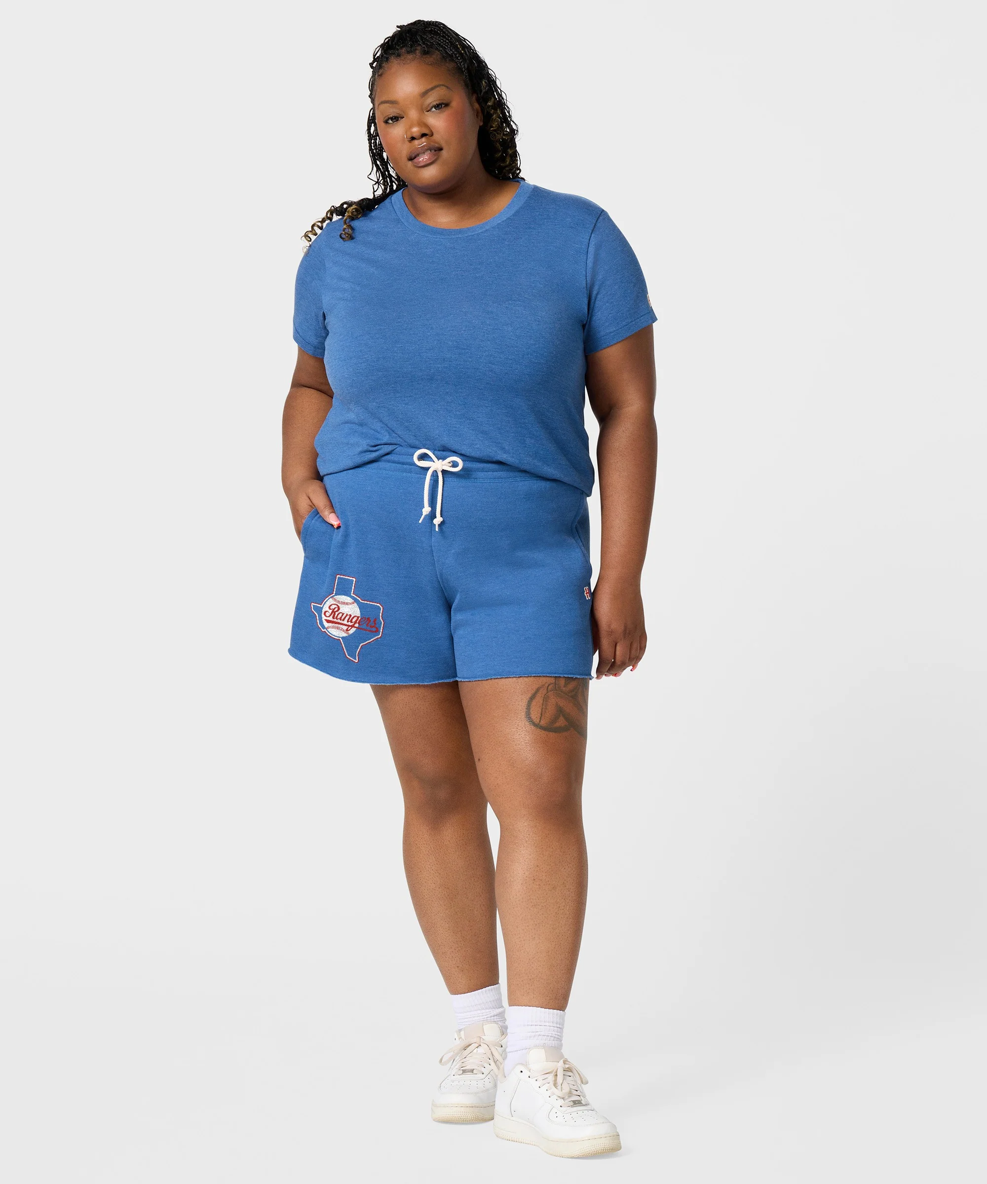 Women's Texas Rangers '84 Sweat Shorts - Image 5