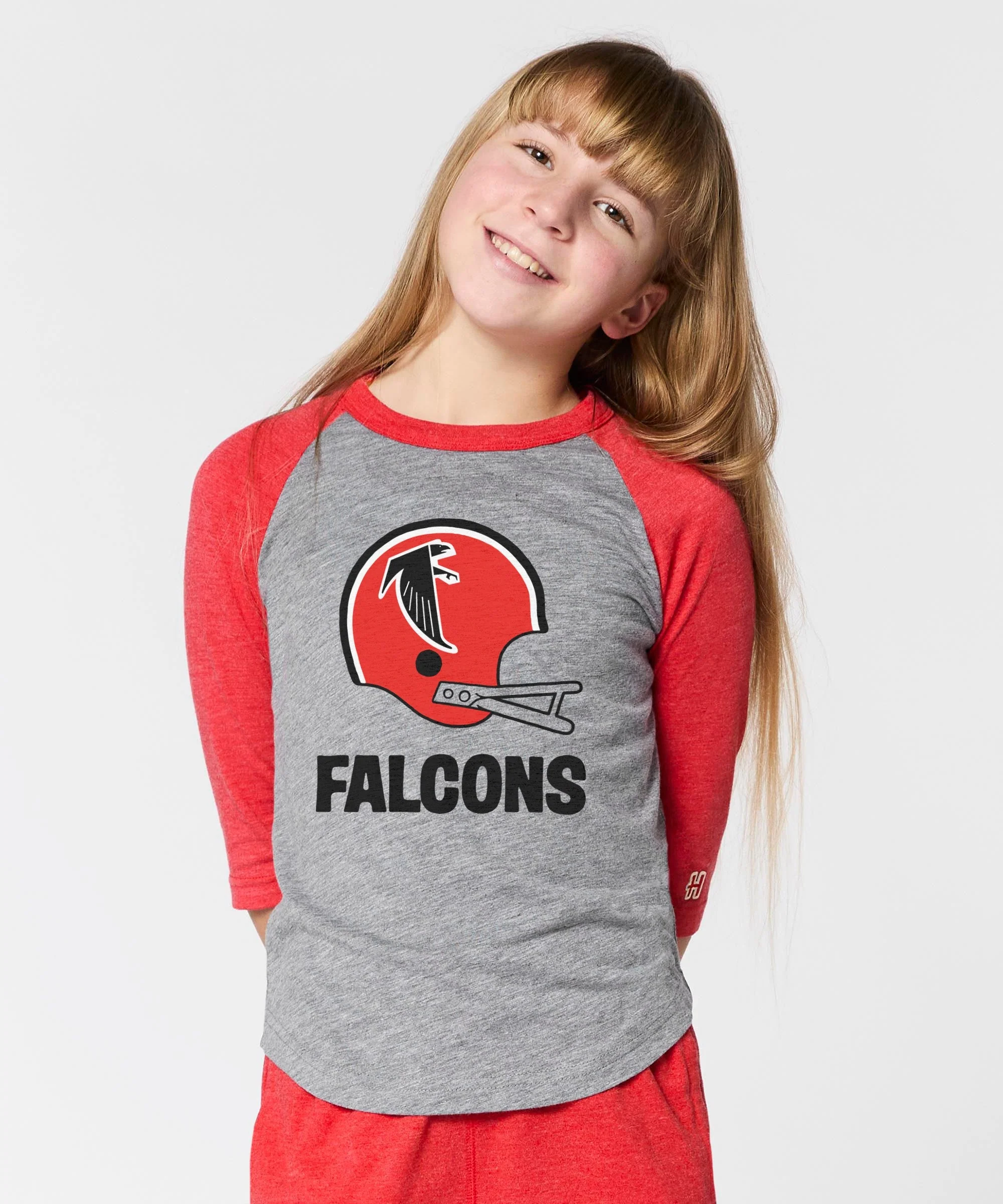 Youth Atlanta Falcons Big Helmet Raglan - Image 3
