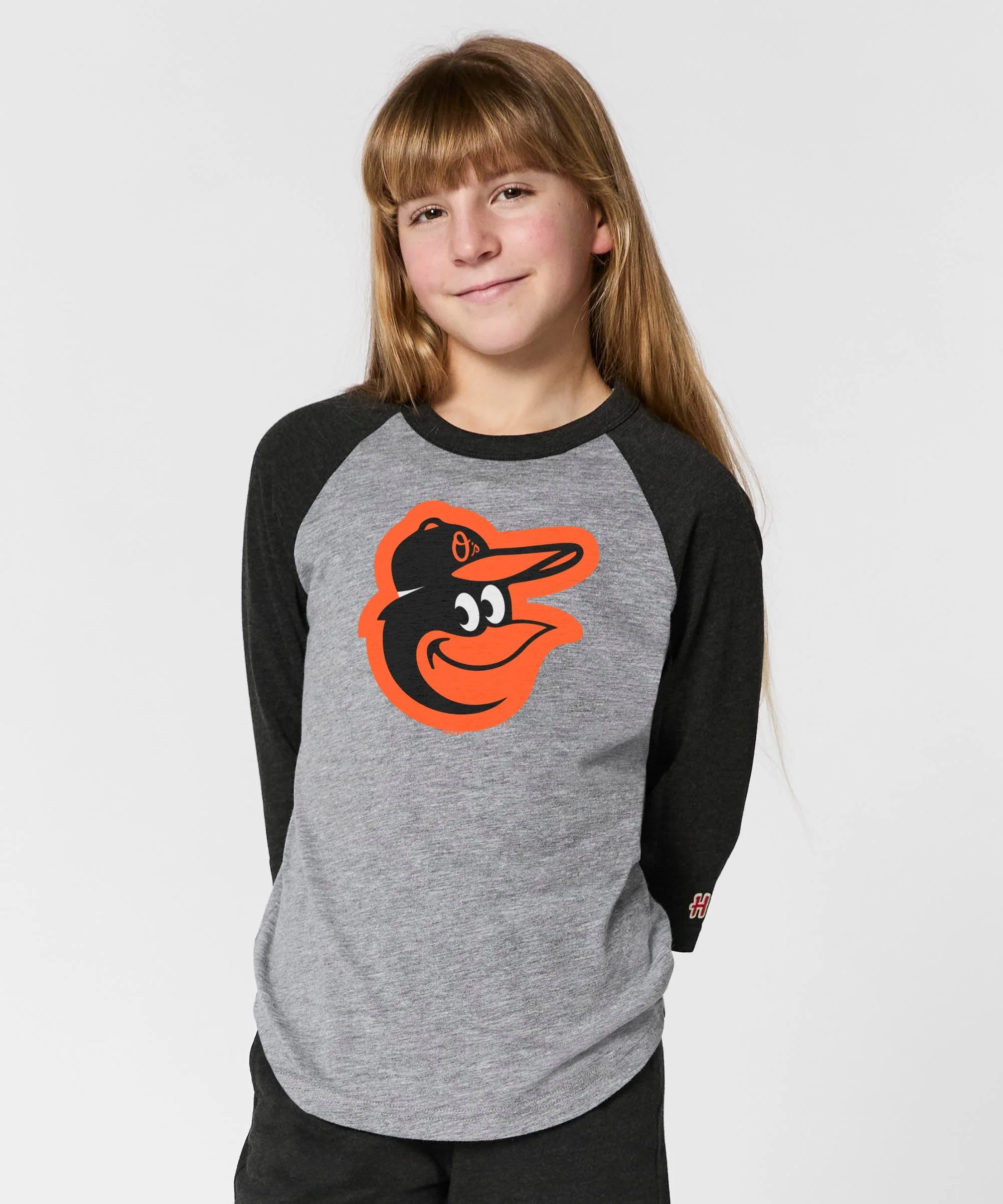 Youth Baltimore Orioles Cap Logo '19 Raglan - Image 3