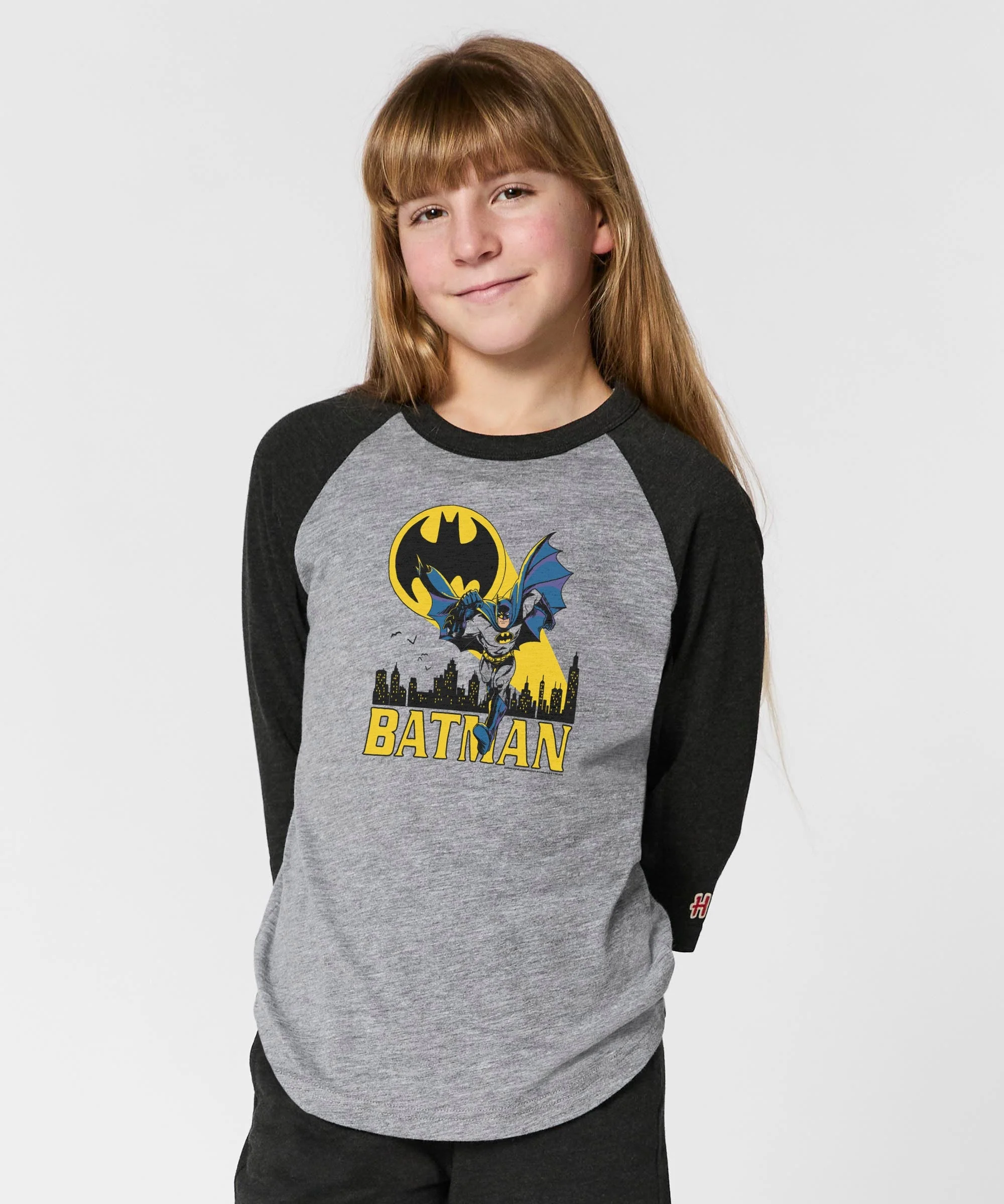 Youth Batman Bronze Age Raglan - Image 3