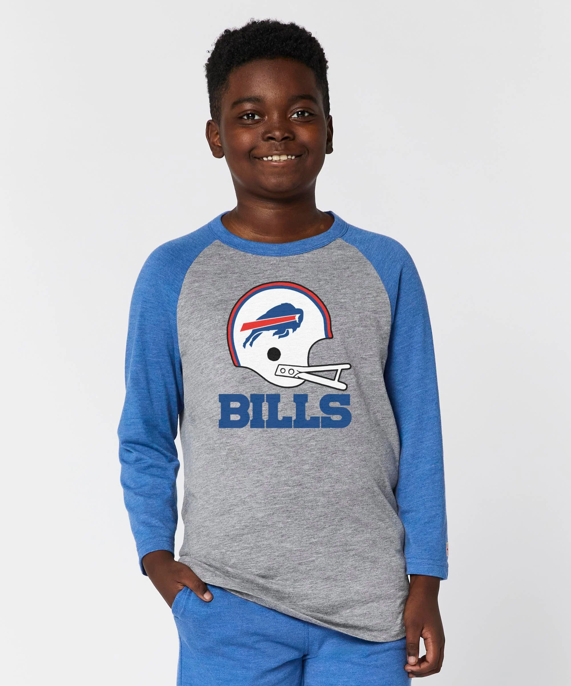 Youth Buffalo Bills Big Helmet Raglan - Image 3