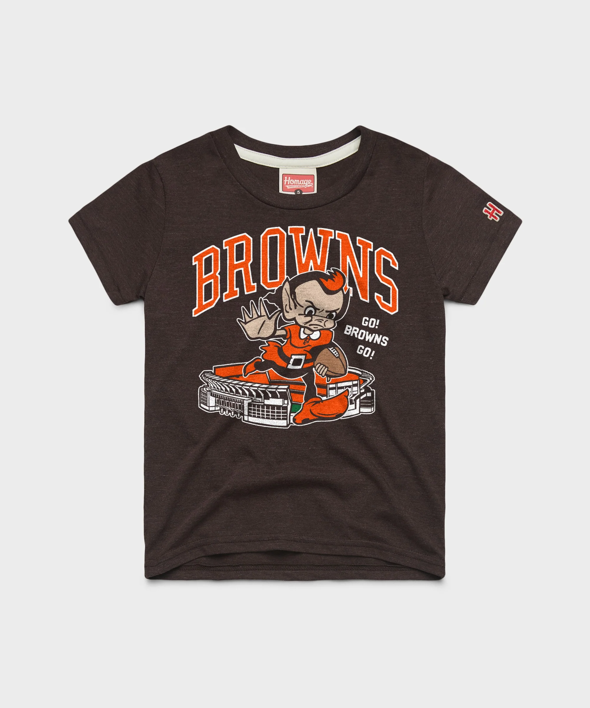 Youth Cleveland Browns Brownie Stiff Arm Stadium