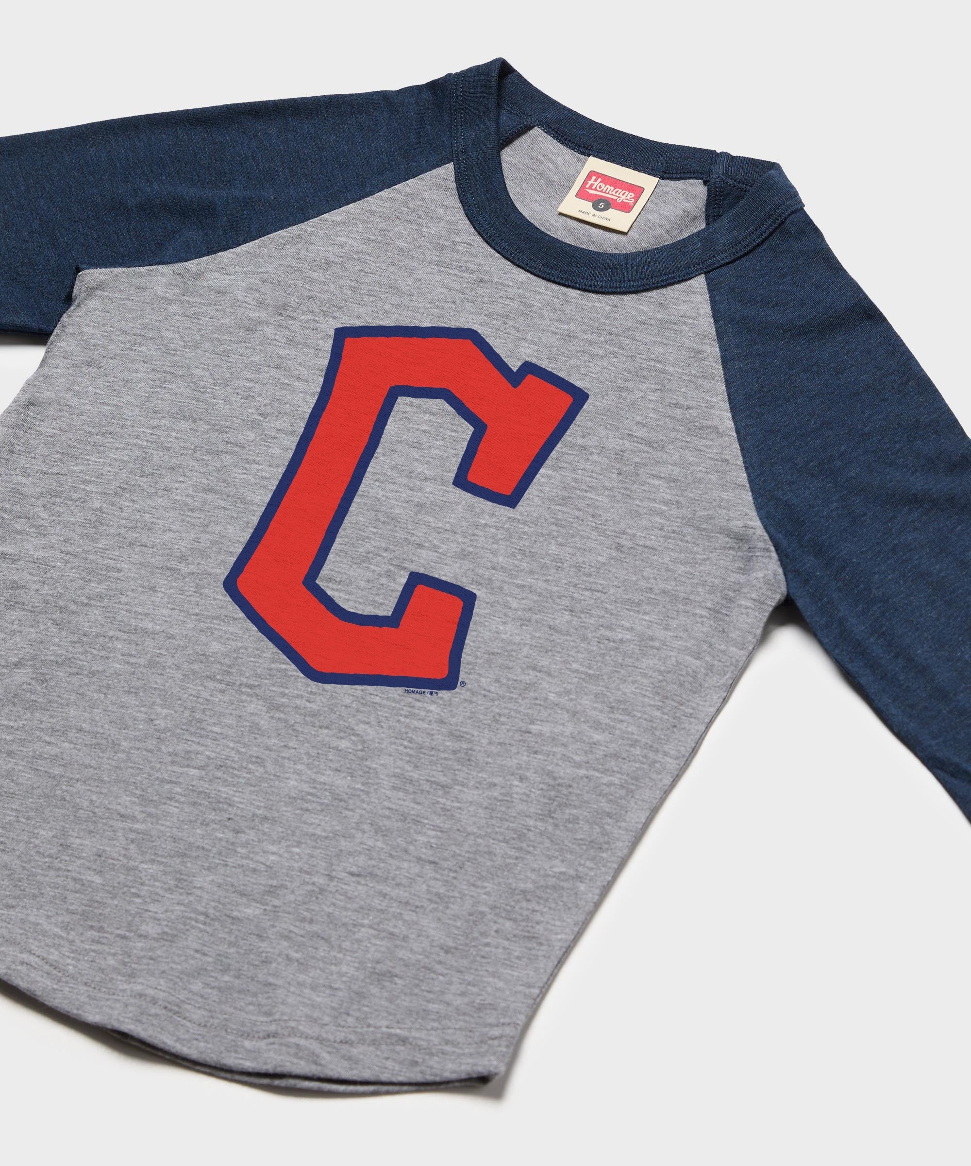 Youth Cleveland Guardians Cap Logo '22 Raglan - Image 2