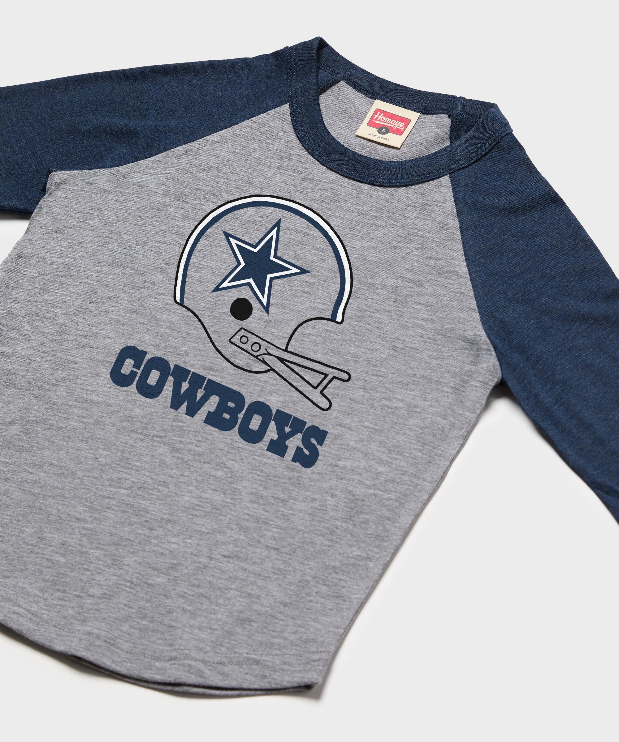 Youth Dallas Cowboys Big Helmet Raglan - Image 2