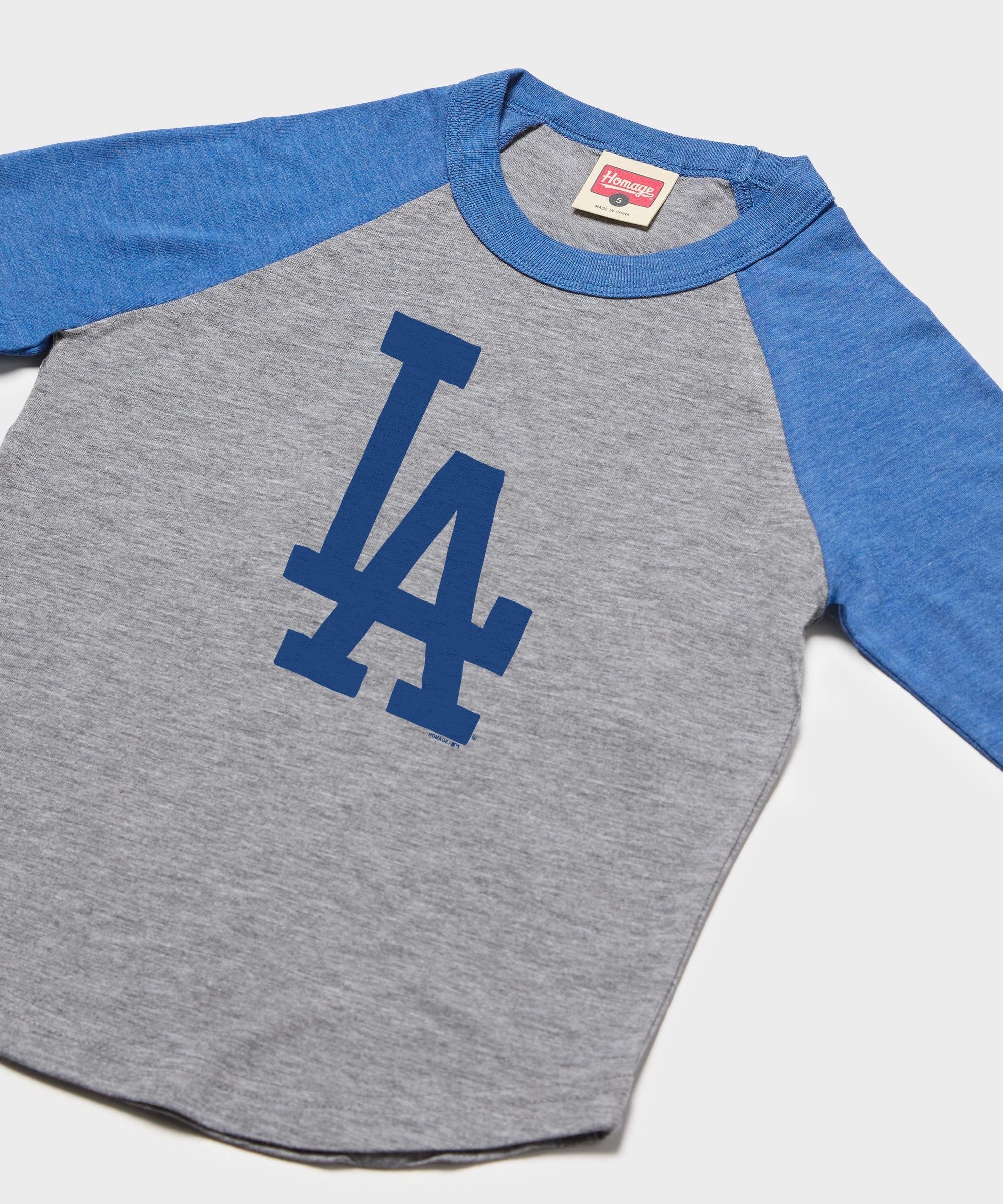 Youth Los Angeles Dodgers Cap Logo '12 Raglan - Image 2