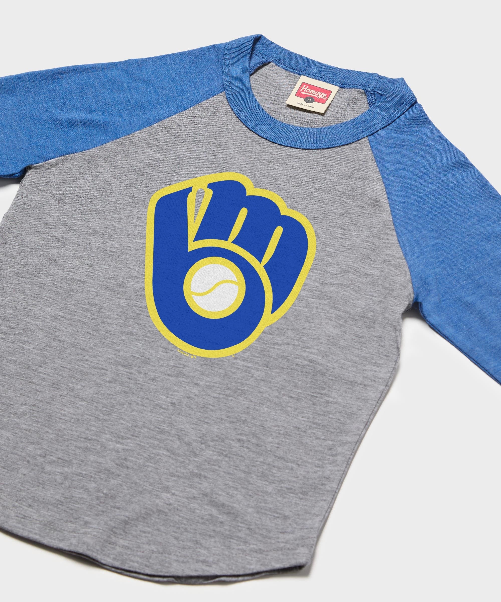 Youth Milwaukee Brewers '78 Raglan - Image 2