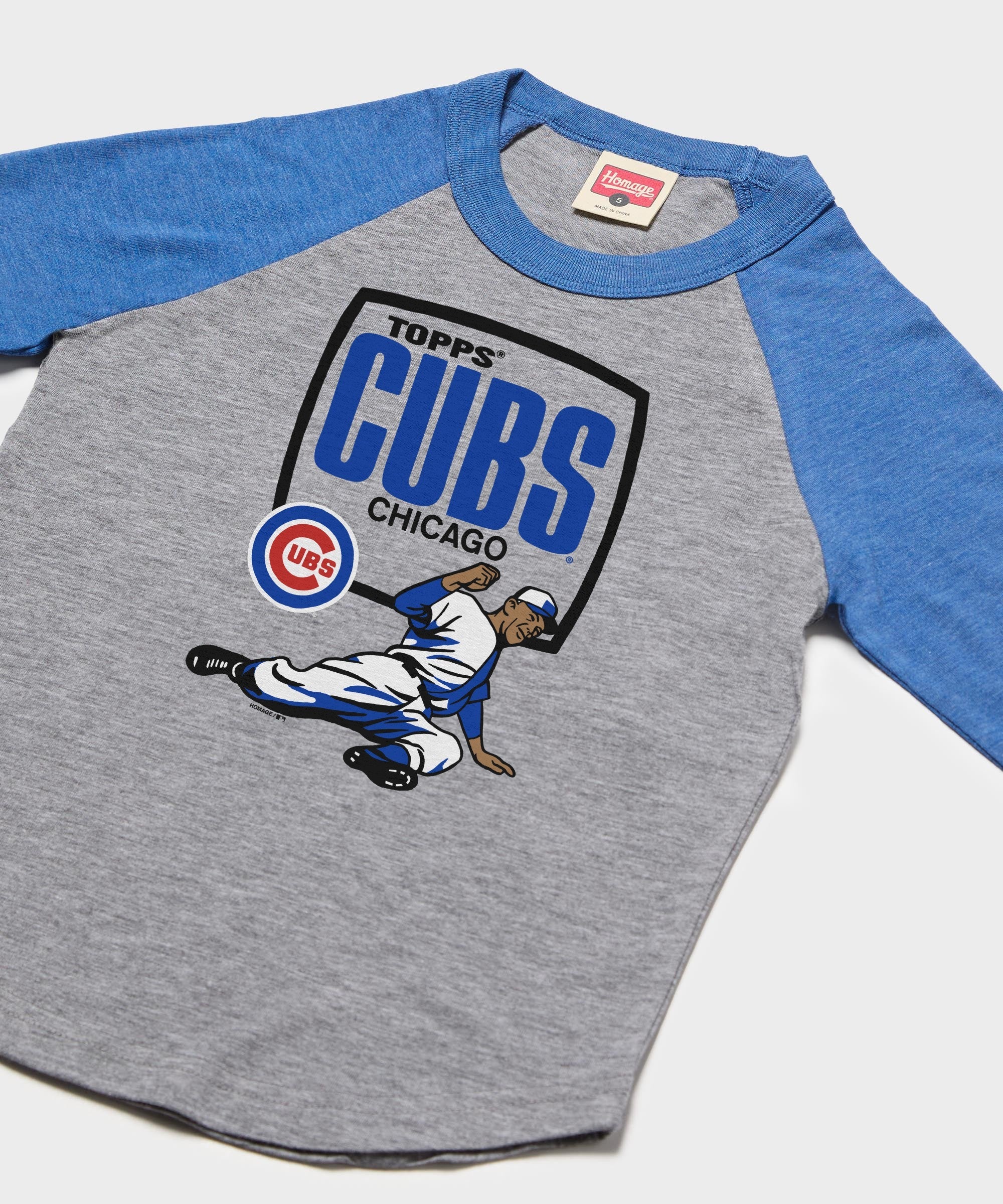 Youth MLB x Topps Chicago Cubs Raglan - Image 2