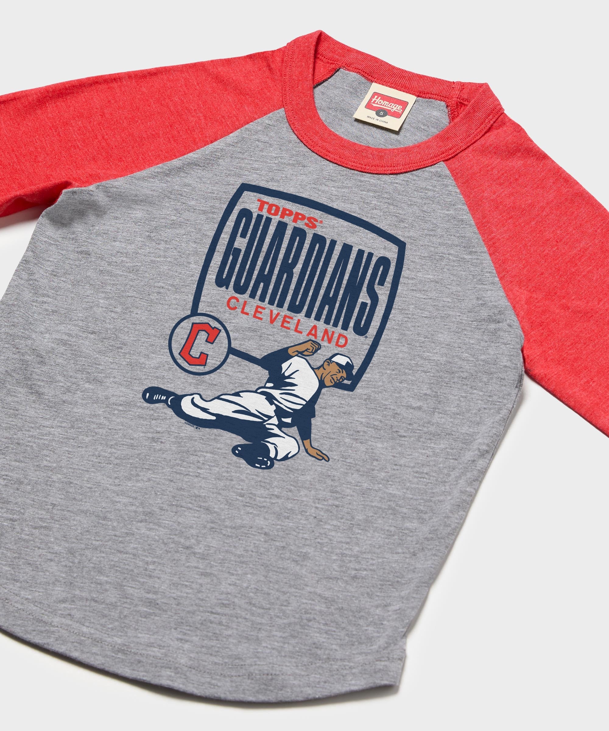 Youth MLB x Topps Cleveland Guardians Raglan - Image 2