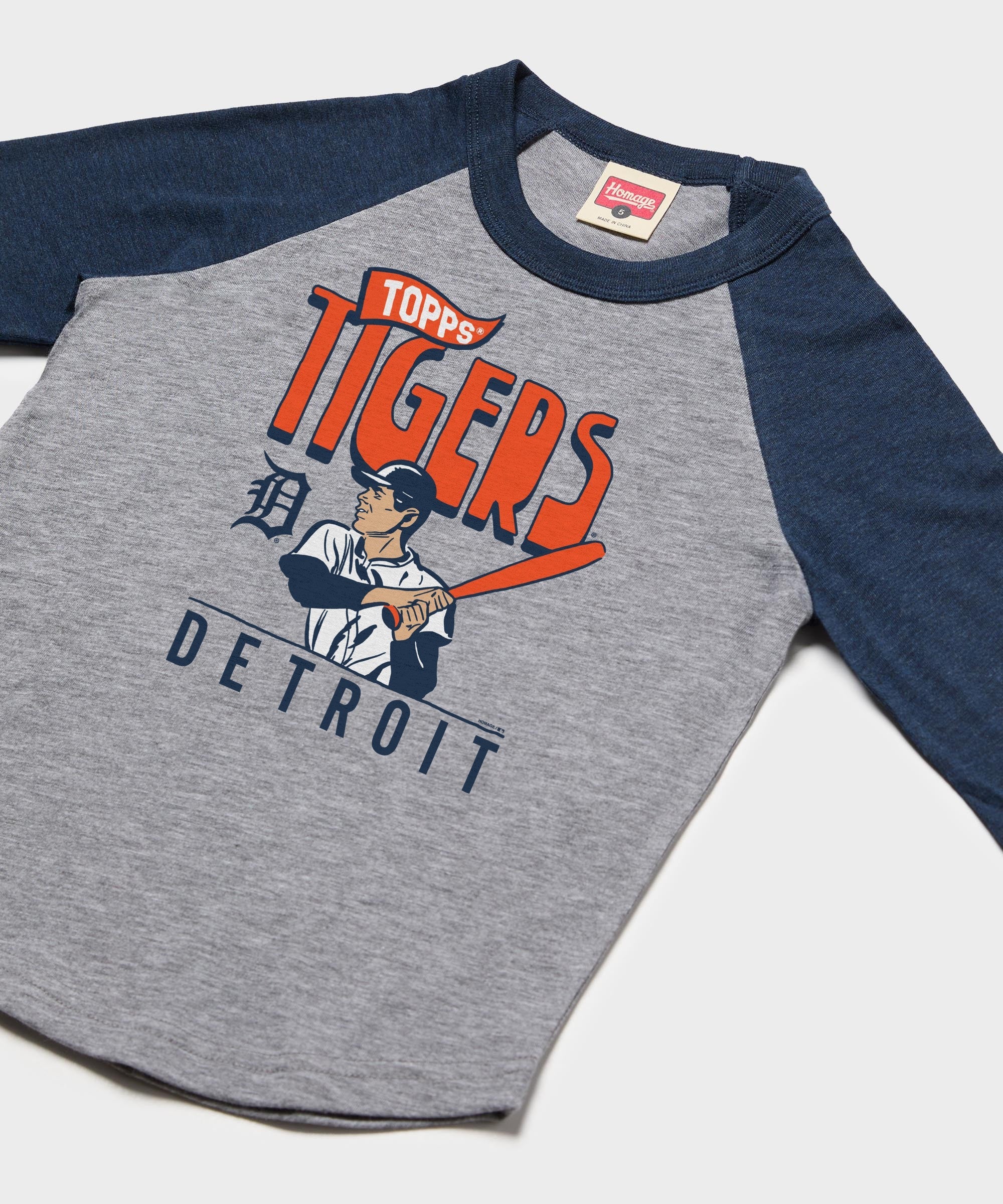 Youth MLB x Topps Detroit Tigers Raglan - Image 2