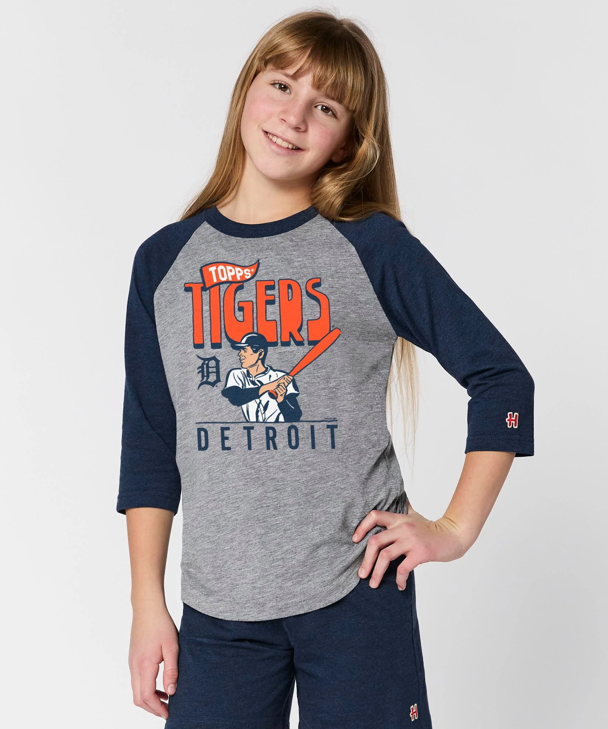 Youth MLB x Topps Detroit Tigers Raglan - Image 3