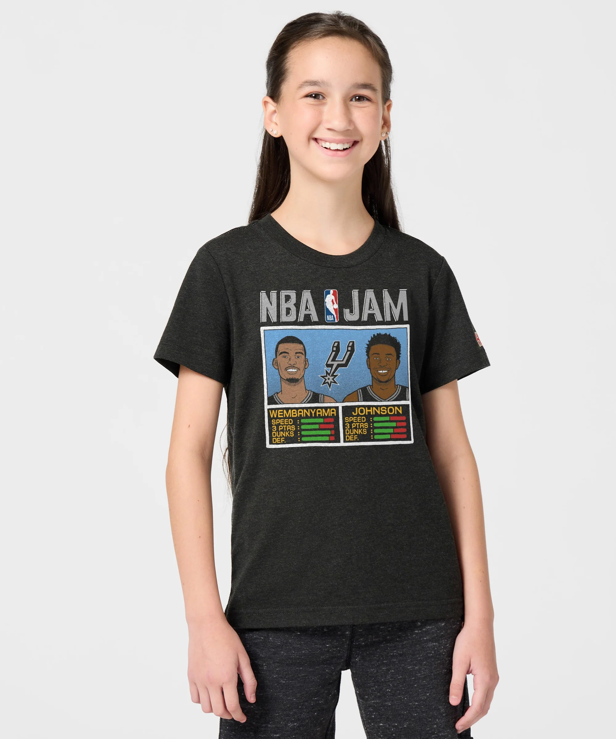 Youth NBA Jam Spurs Wembanyama And Johnson - Image 3