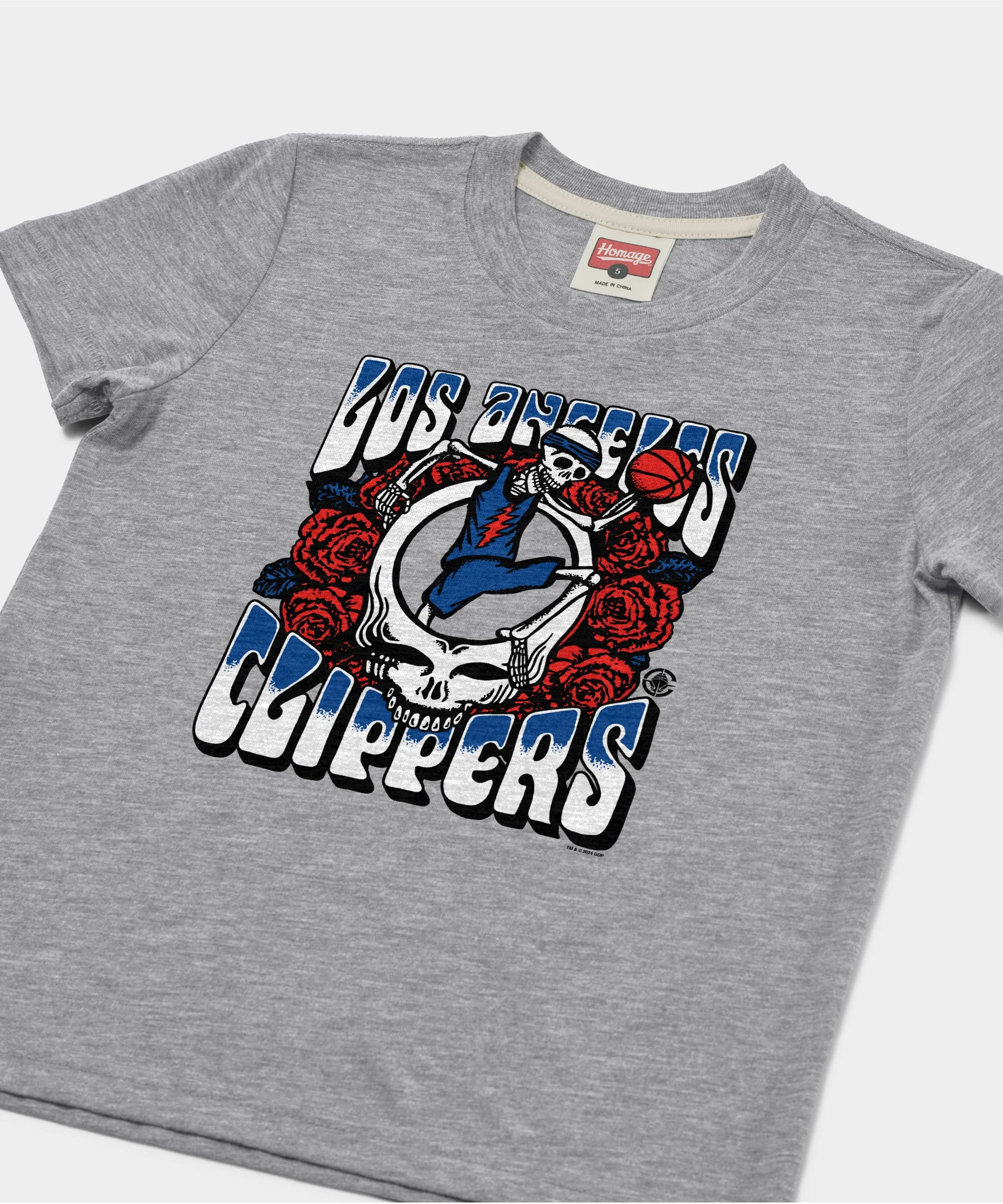 Youth NBA x Grateful Dead x Clippers Skull - Image 2
