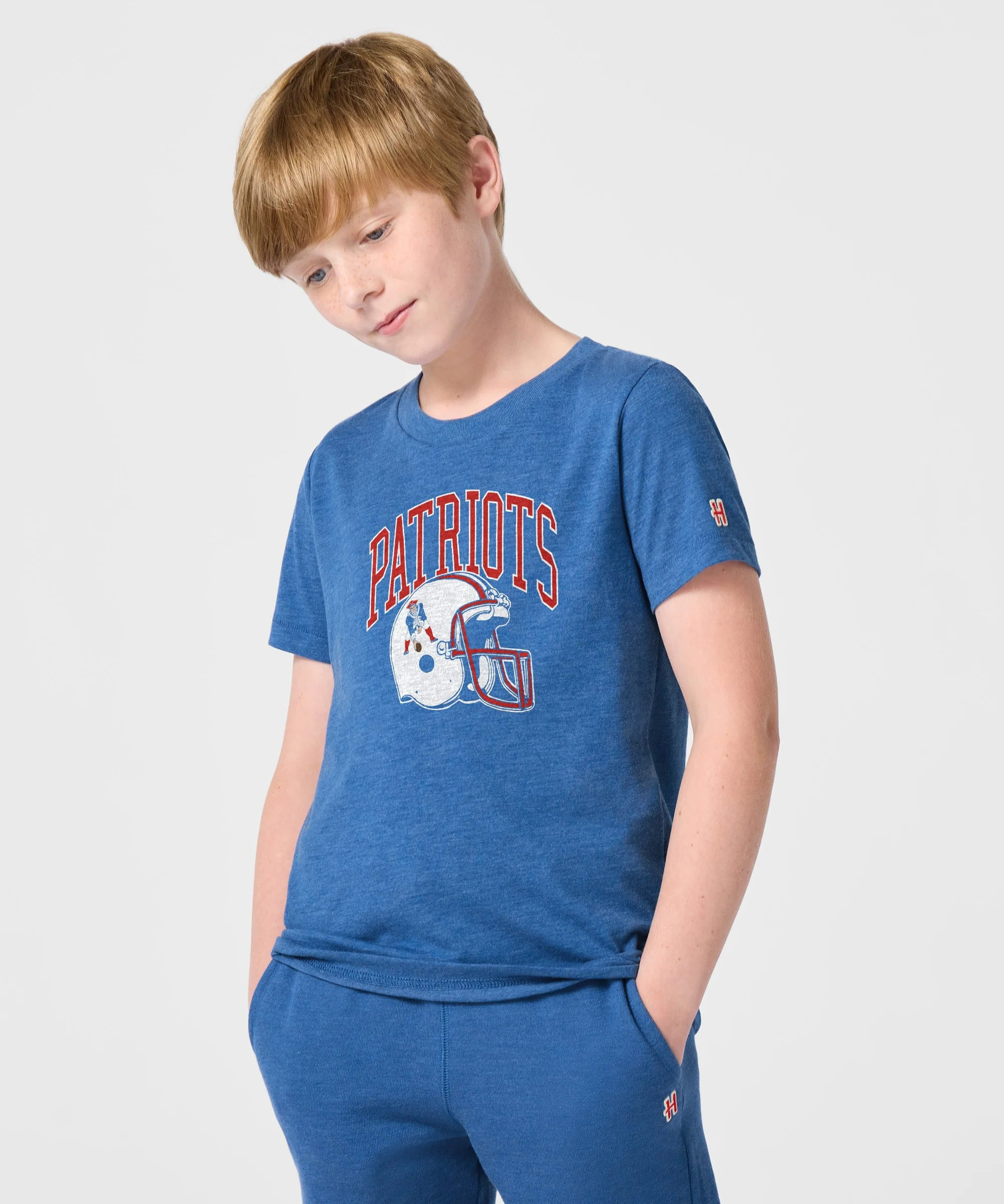 Youth New England Patriots Helmet Retro - Image 3