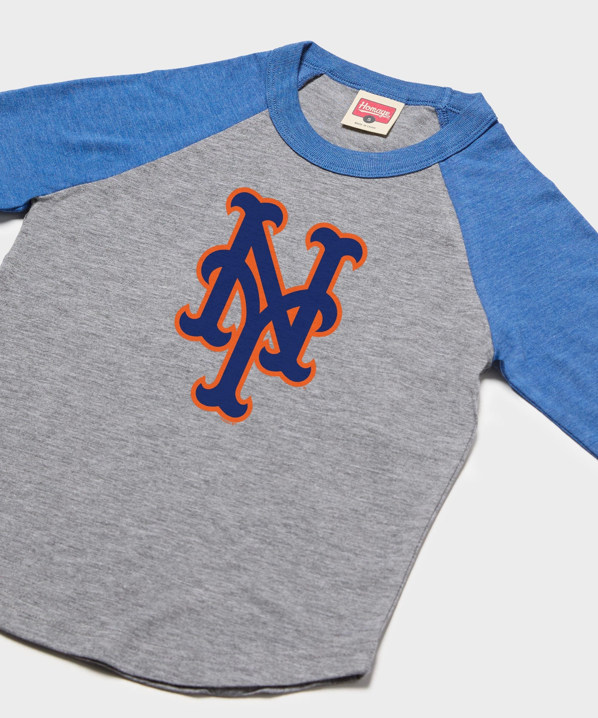 Youth New York Mets Cap Logo '13 Raglan - Image 2