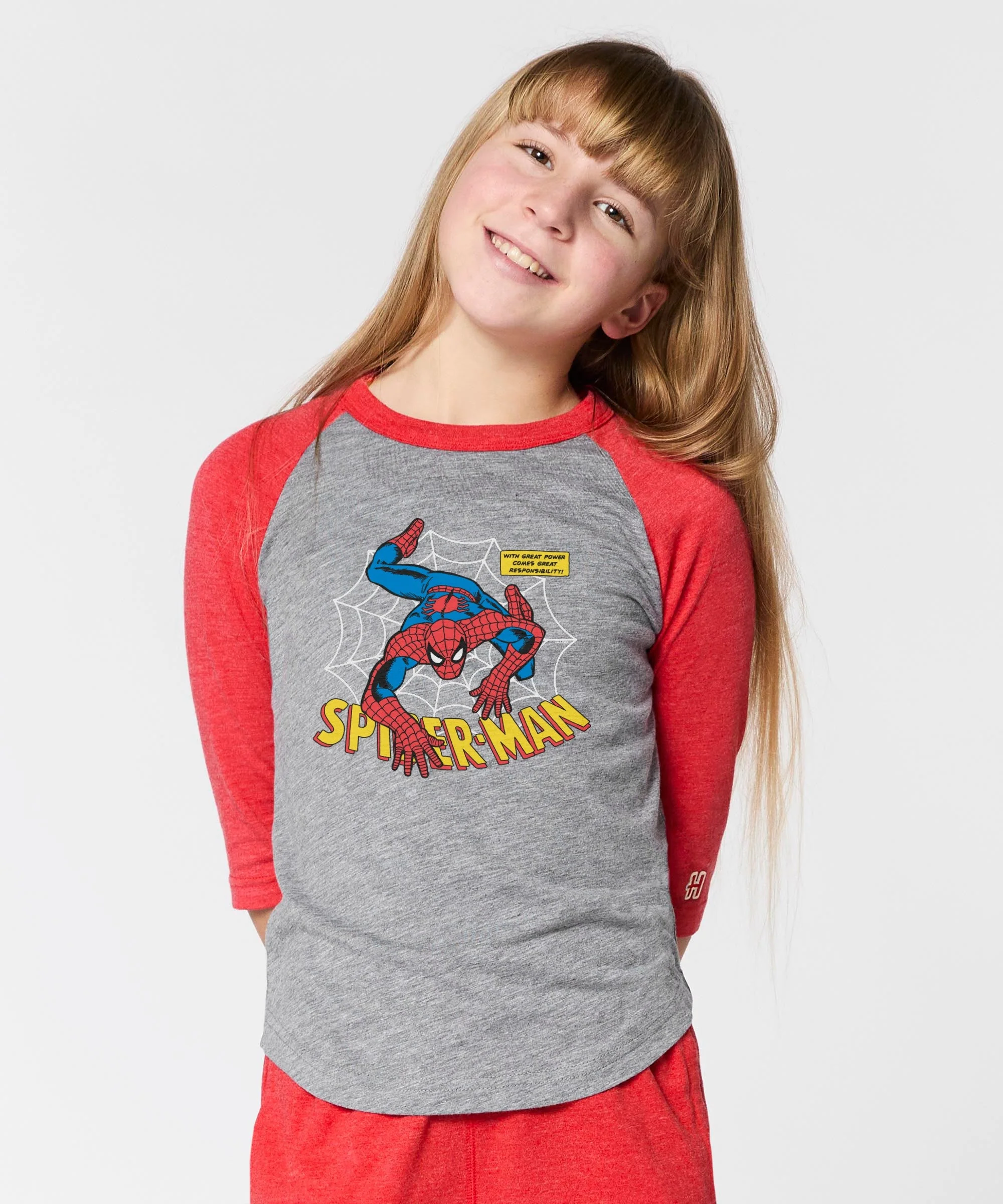 Youth Spider-Man With Great Power Raglan - Image 3