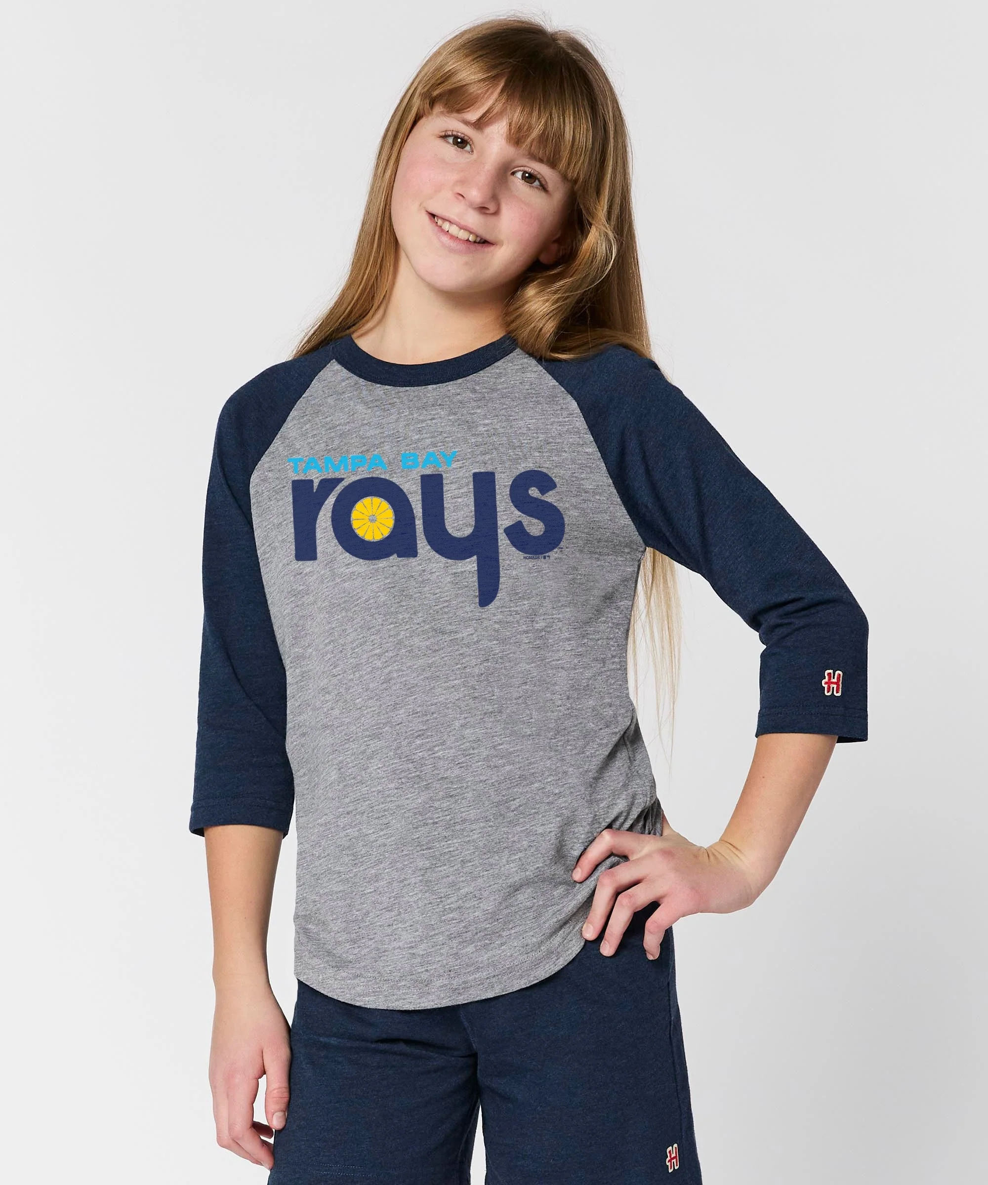 Youth Tampa Bay Rays Jersey Logo '12 Raglan - Image 3