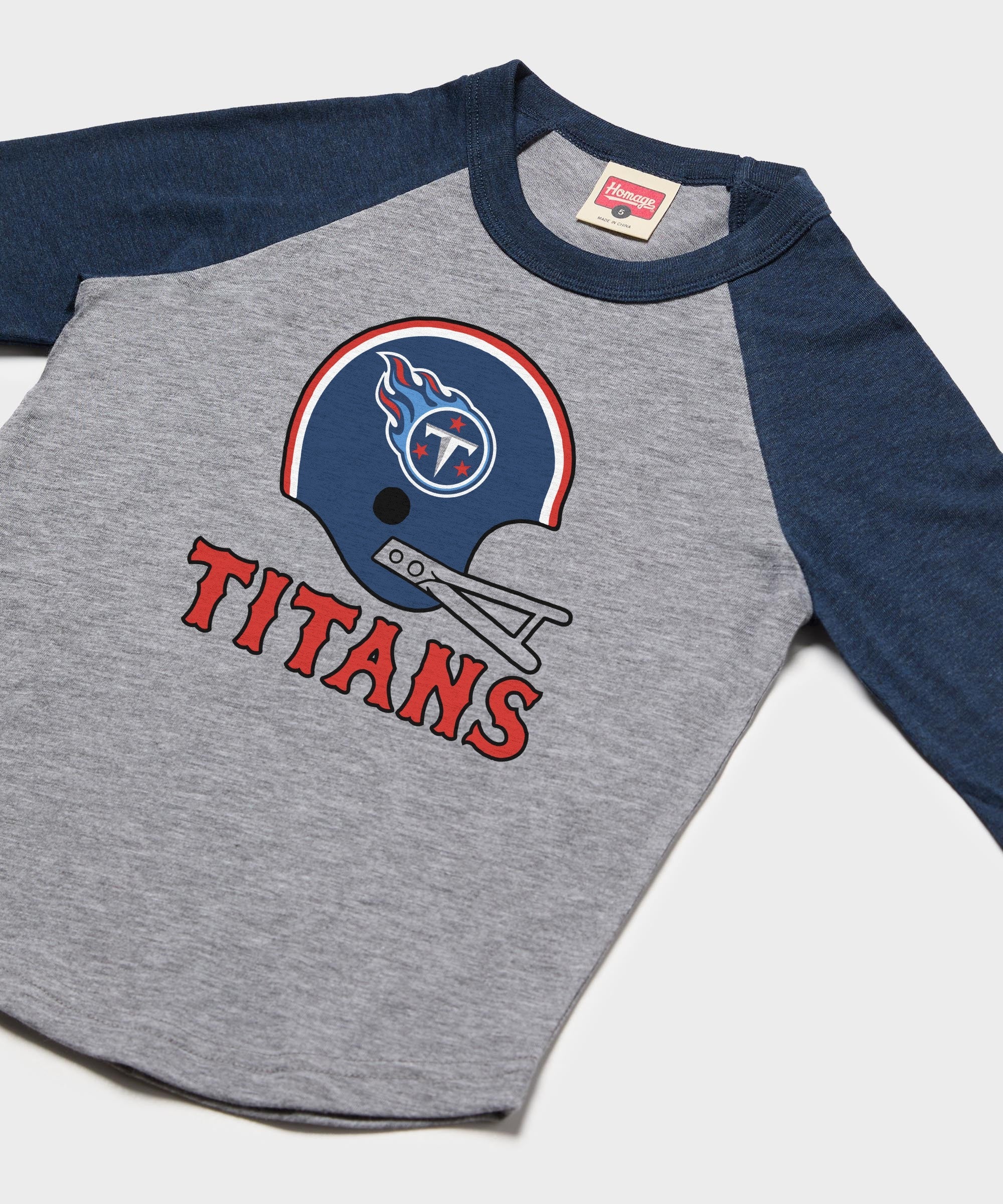 Youth Tennessee Titans Big Helmet Raglan - Image 2
