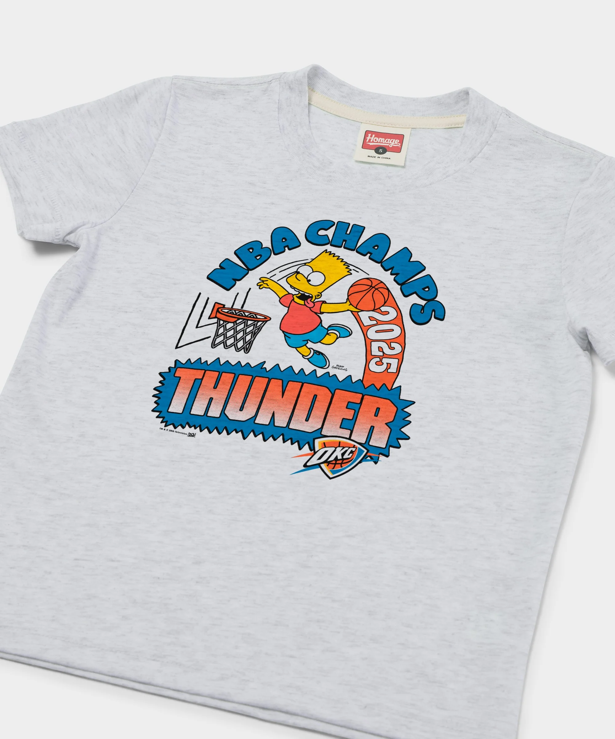 Youth The Simpsons Bart x Thunder 2025 NBA Champs - Image 2