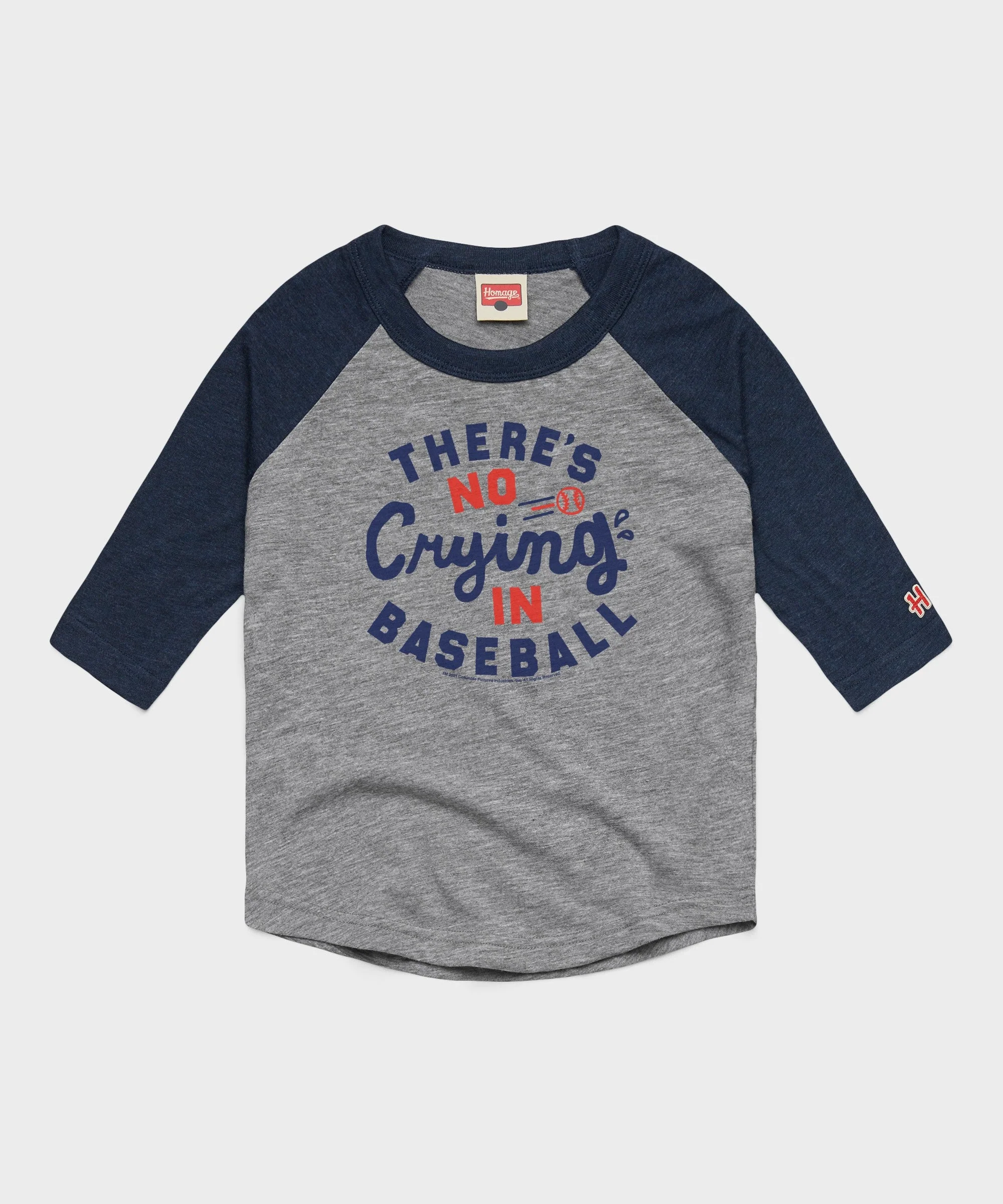Youth There's No Crying In Baseball Raglan